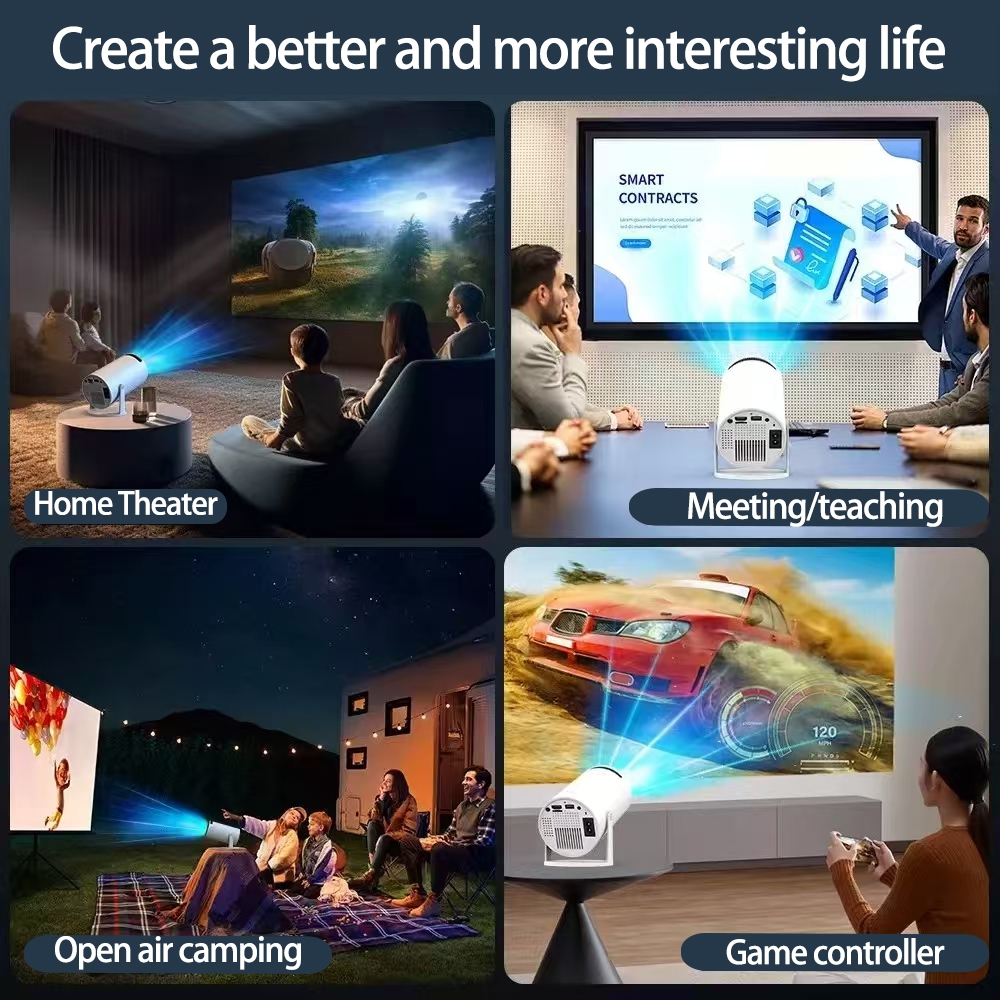 HY300 Smart Projector UHD Portable Mini WiFi Bluetooth Android Connectable 4K - Image 4