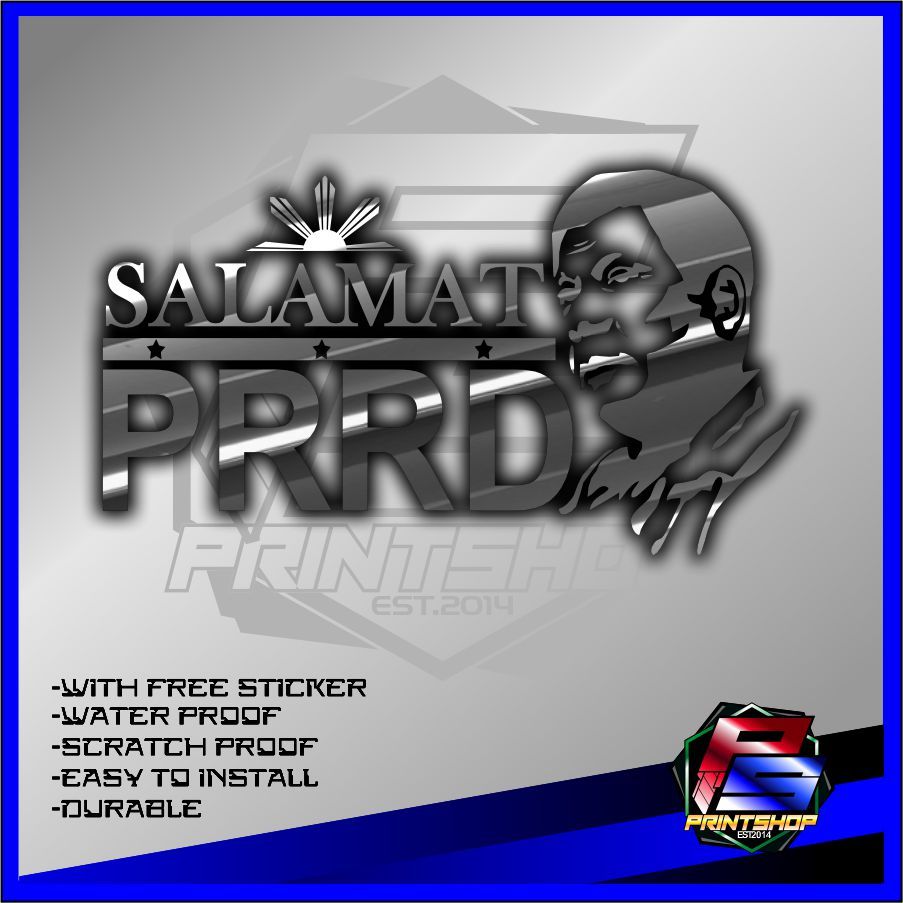 Maraming Salamat PRRD -Decals Cutout Stickers PS PRINTSHOP - Image 3