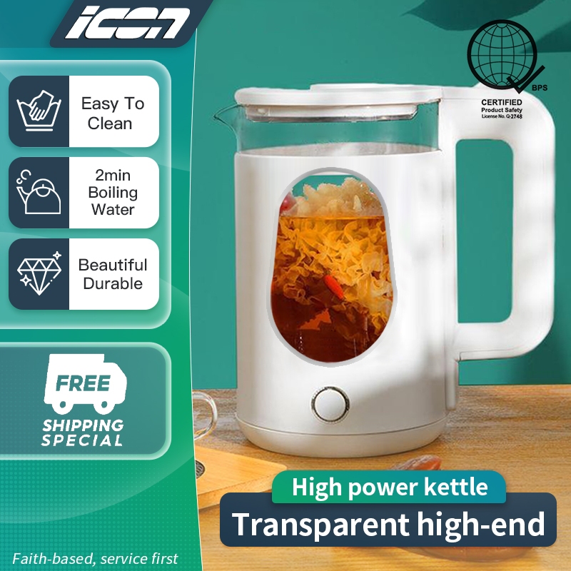 ICON Electric Kettle 1.8L-2.5L 2200w High Power Fast Heating Home Safety Auto-Off Glass water heater - Image 2