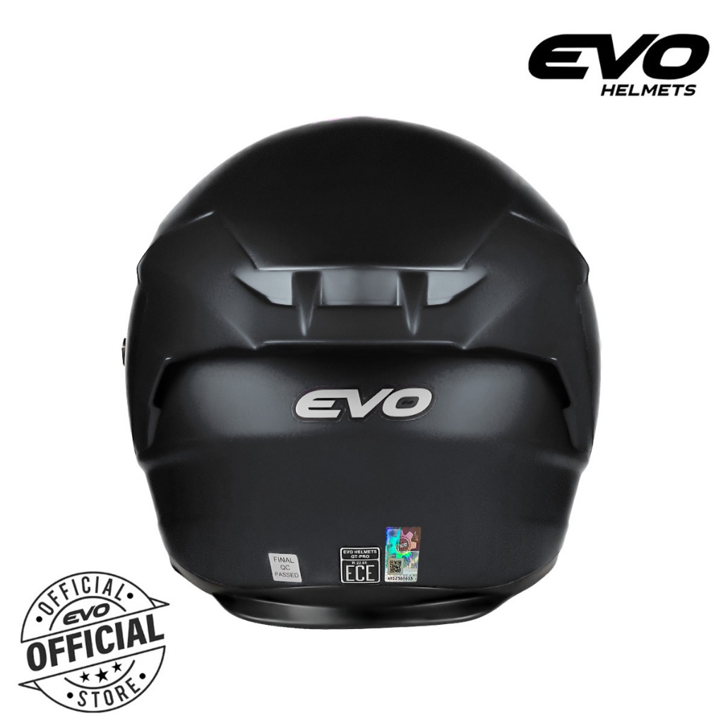EVO GT-PRO Plain Full Face Dual Visor Helmet Motorcycle With Free Clear Lens - Image 3