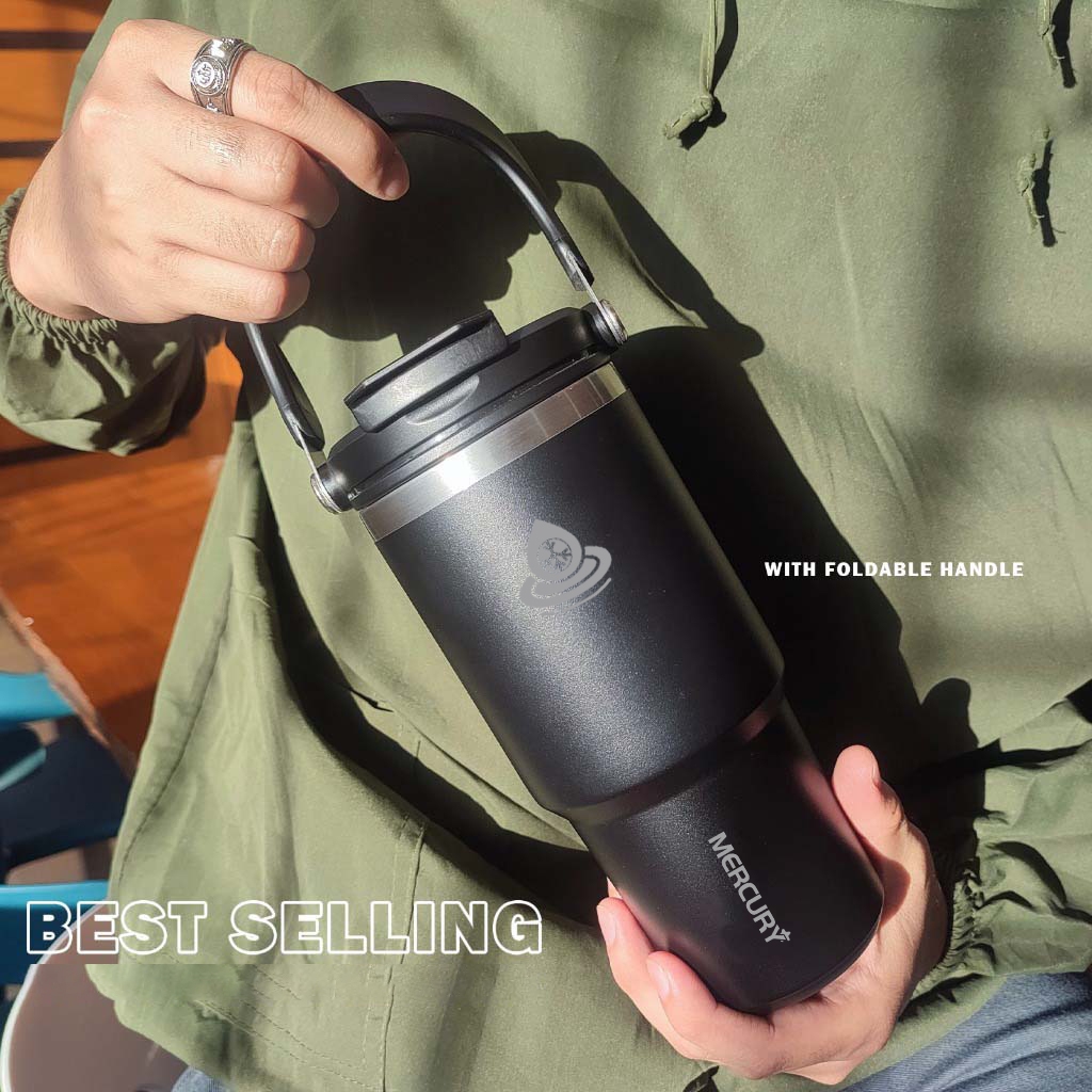 Mercury 600ml/900ml/1200ml with Handle Hot and Cold Travel Cup with Straw Vacuum Insulated Cup — view 3