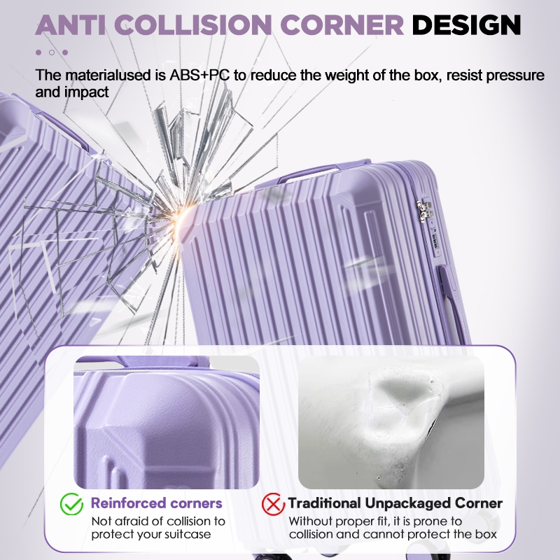 ISLAND ELEPHANT Purple Luggage Travel Bag Hand Carry Luggage Maleta - Image 4