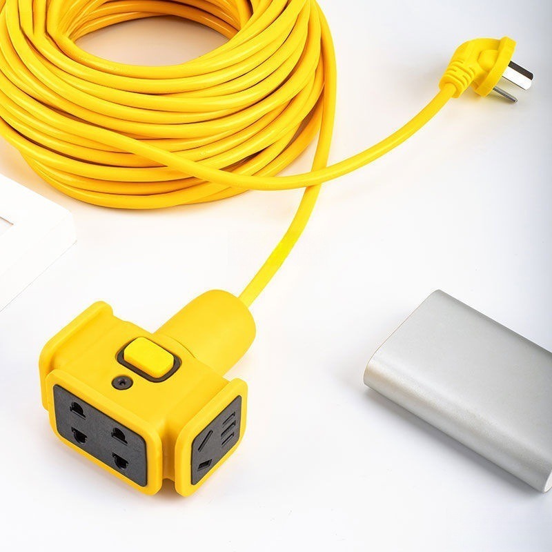 30M Extension Wire Heavy Duty 14 Holes Extension Cord Electric Vehicle Charging Socket with Switch - Image 3