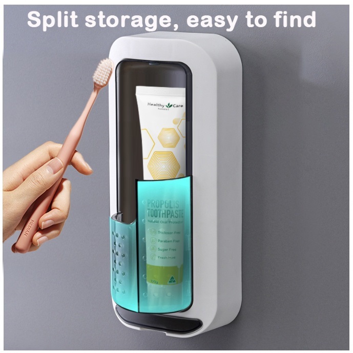 Rotating toothbrush and toothpaste storage rack Bathroom Storage Rack Storage Kitchen Organizer Rack — view 3