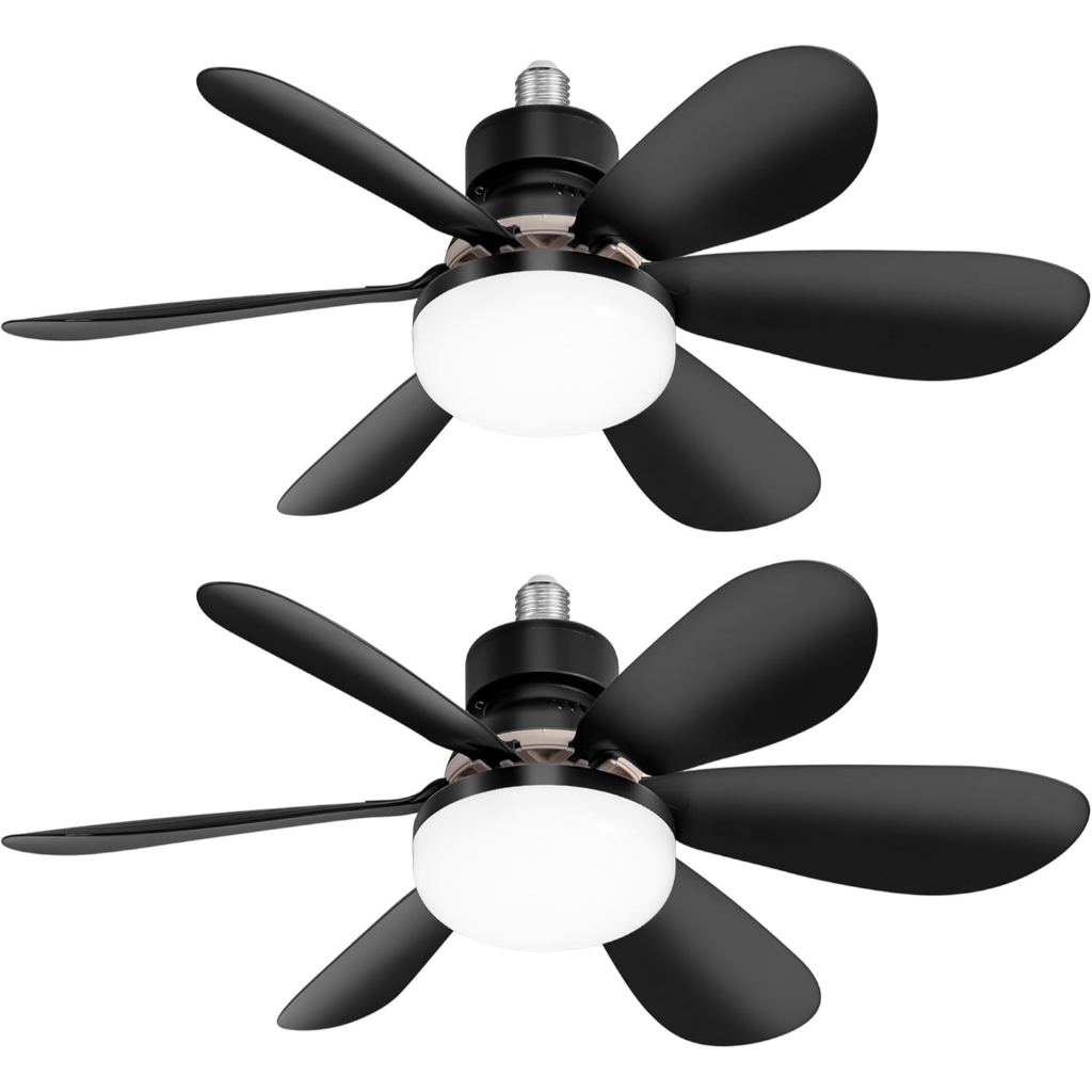 Fandis Black Rotate Ceiling Fan Lights With Remote E27 Tri-color 30 Watss Dimming LED Light - Image 7