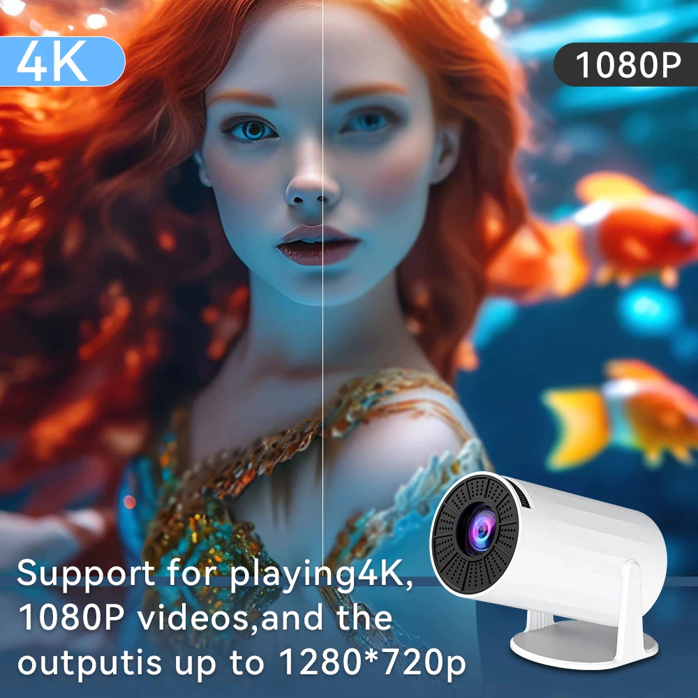 HY300 Projector 4K Full HD 1080P Portable Projector Smart Projector with bluetooth WIFI - Image 3