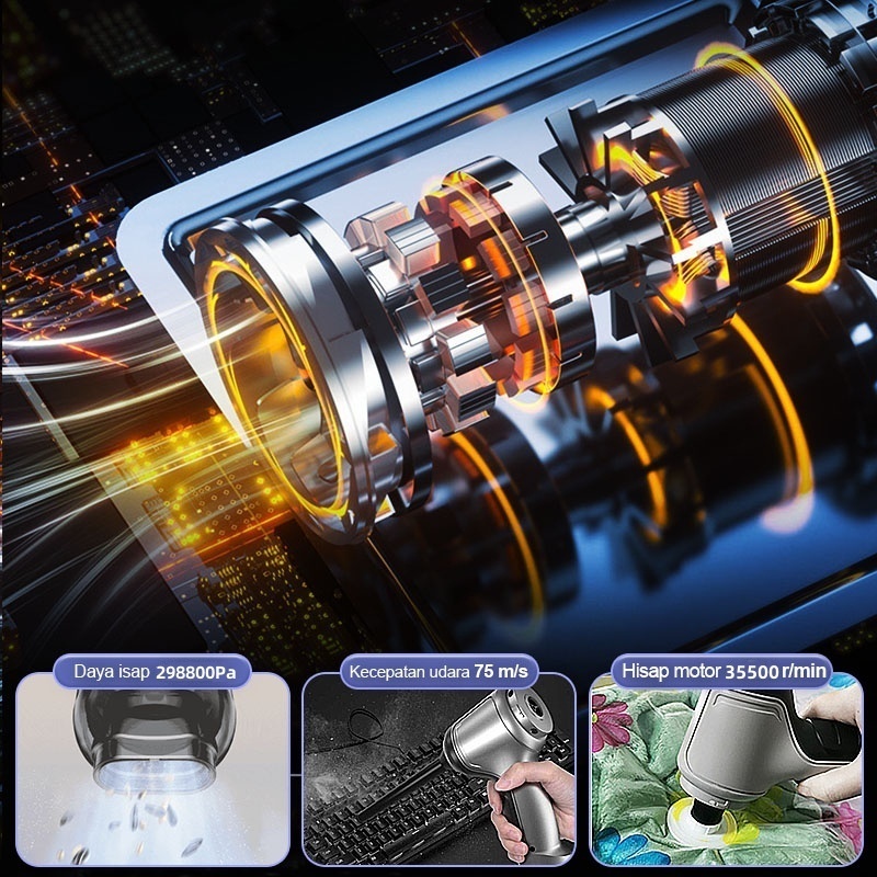 998000Pa Vacuum Cleaner Cordless Wireless Ultra Quiet Strong Suction Portable Home Car - Image 7