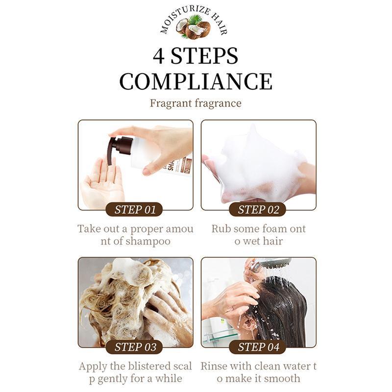 【BUY 1 TAKE 1】Coconut Oil Shampoo Hair Care Smooth Scalp Treatment Dandruff Coconut Oil Shower Gel - Image 5