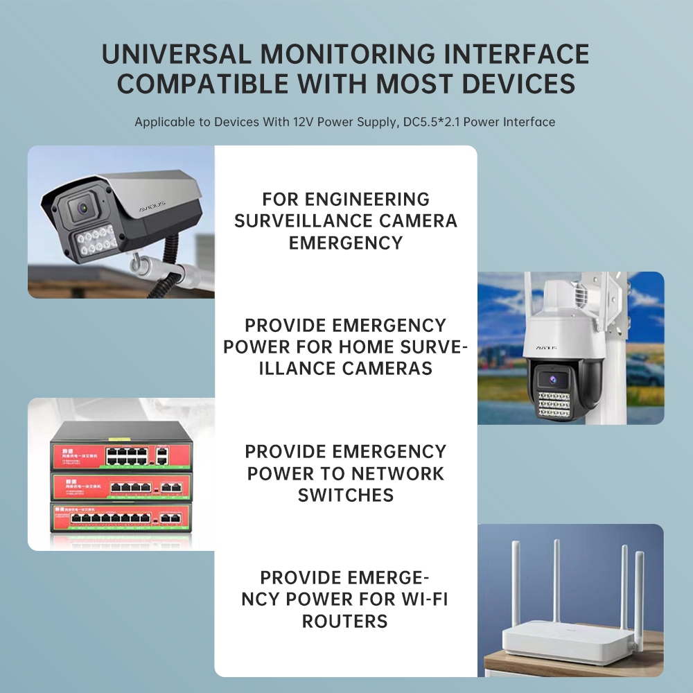 AVIDUS 12V 1.5A 6000mAh Mini UPS Battery Backup for WiFi Router Modem and CCTV Camera Power Supply - Image 7