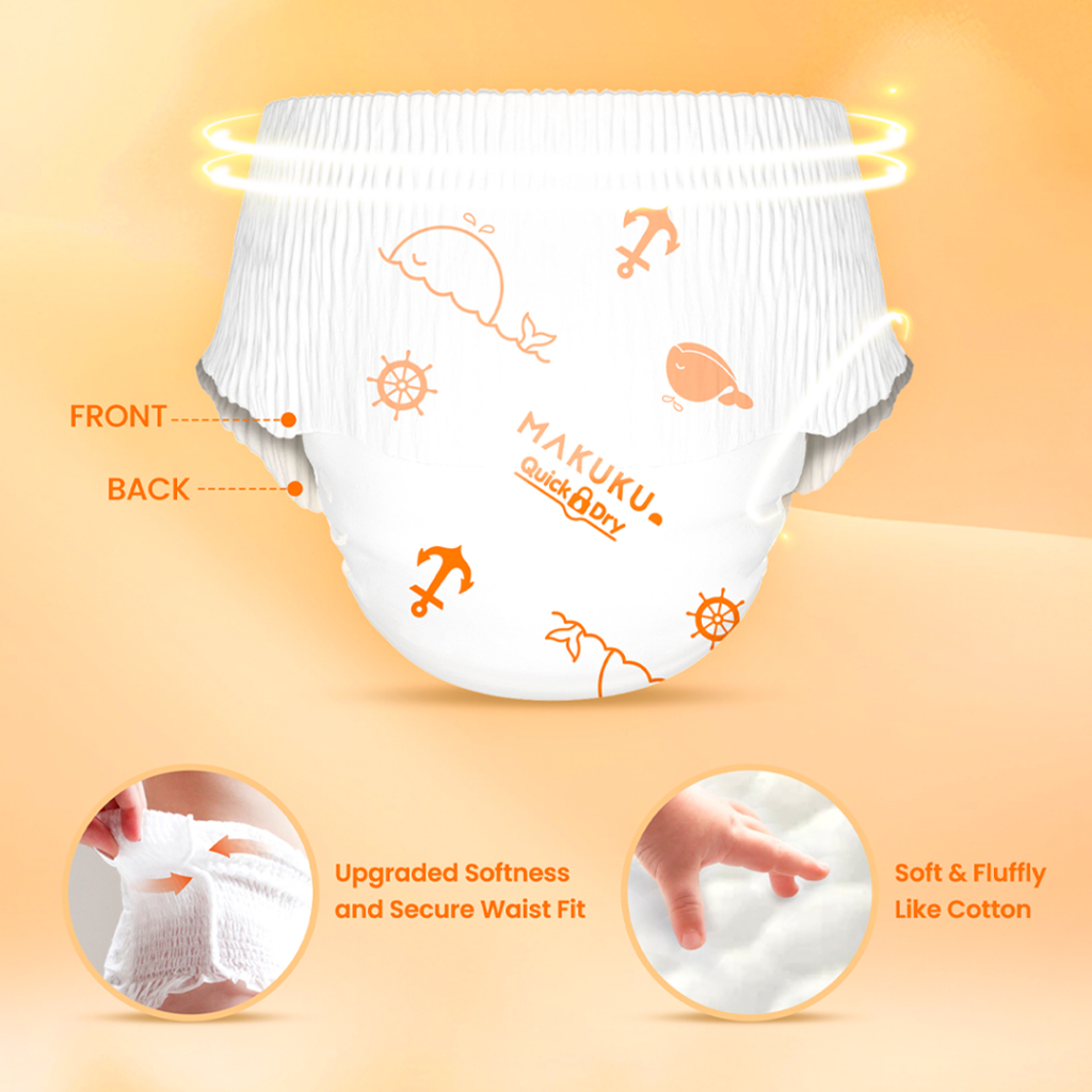 【B1T1】MAKUKU Quick Dry Tape and Pants Ultra Thin Soft and Breathable Small to XXXL Diaper — view 7