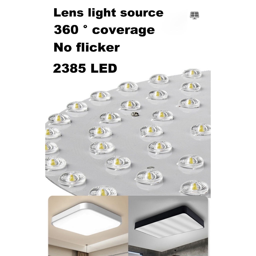 Solar Ceiling Light IP67 LED 3 Colors Outdoor Waterproof Square Solar Light Indoor With Remote - Image 3