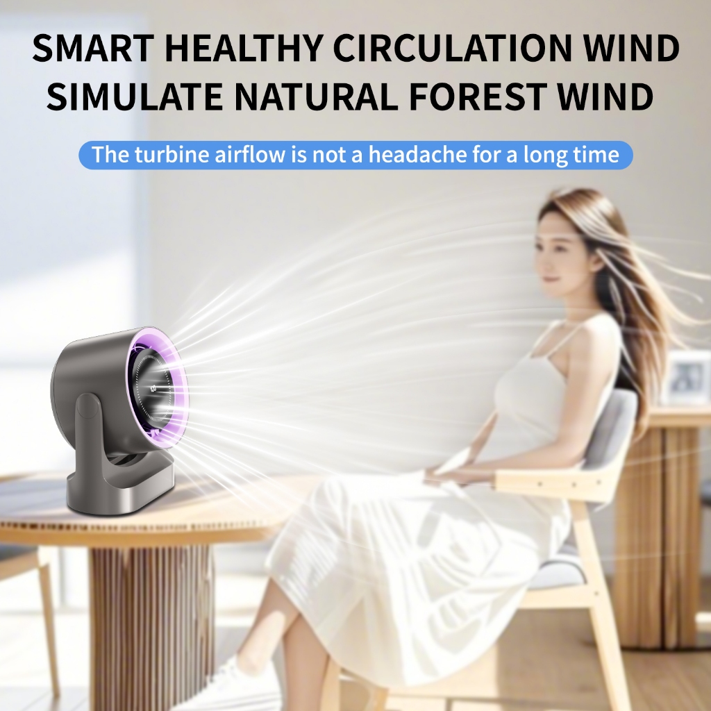 Dreepor Rechargeable Turbo Fan Small Electric Fan High Speed Desk Fan — view 3