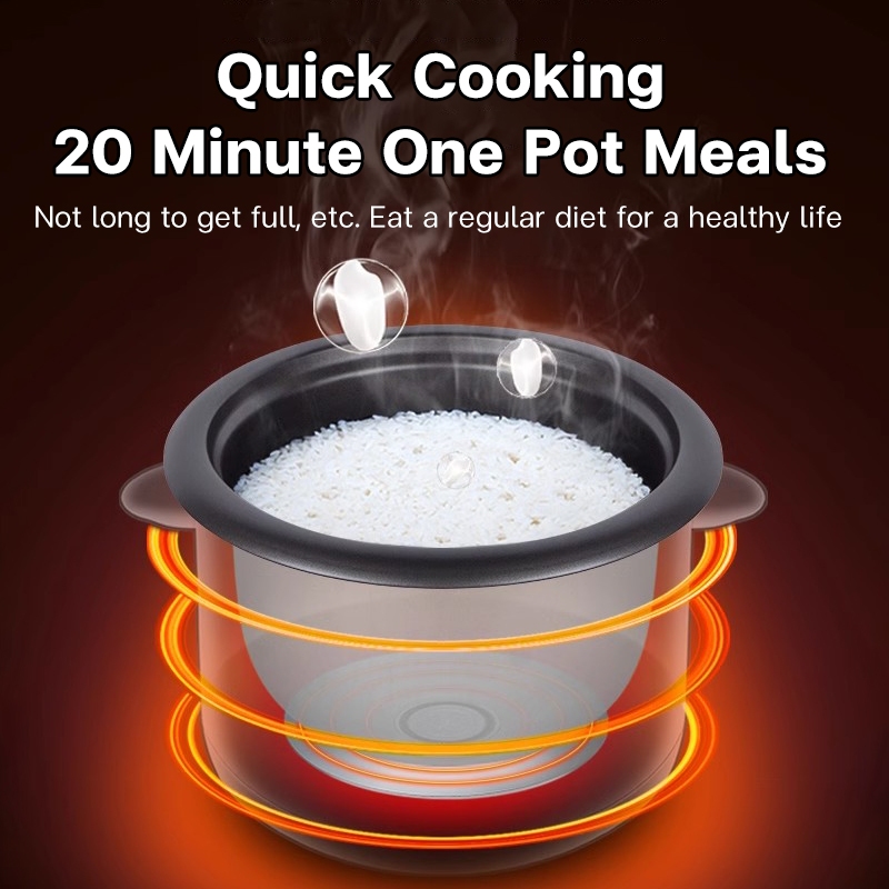 AU rice cooker small 1.5L 2L 3L aluminum home mini rice cooker 1-5 people use non stick pan - Image 7
