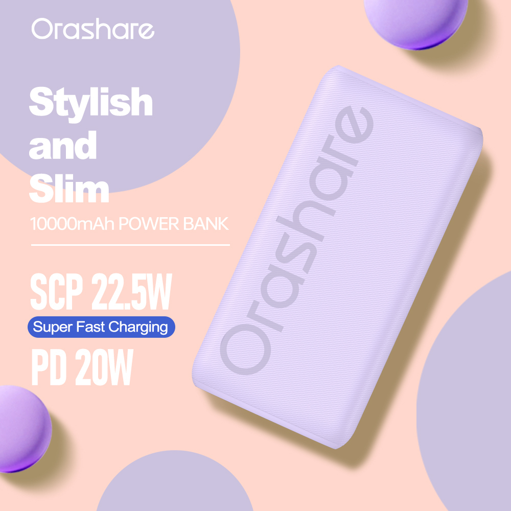 Orashare O20Pro 20000mAh Stylish Powerbank PD20W Fast Charge Dual USB and Type C Output Powerbank - Image 5
