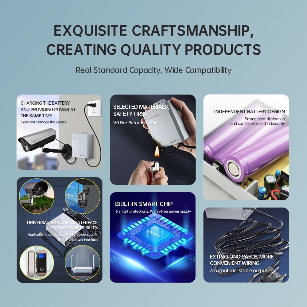 AVIDUS 12V 1.5A 6000mAh Mini UPS Battery Backup for WiFi Router Modem and CCTV Camera Power Supply - Image 3