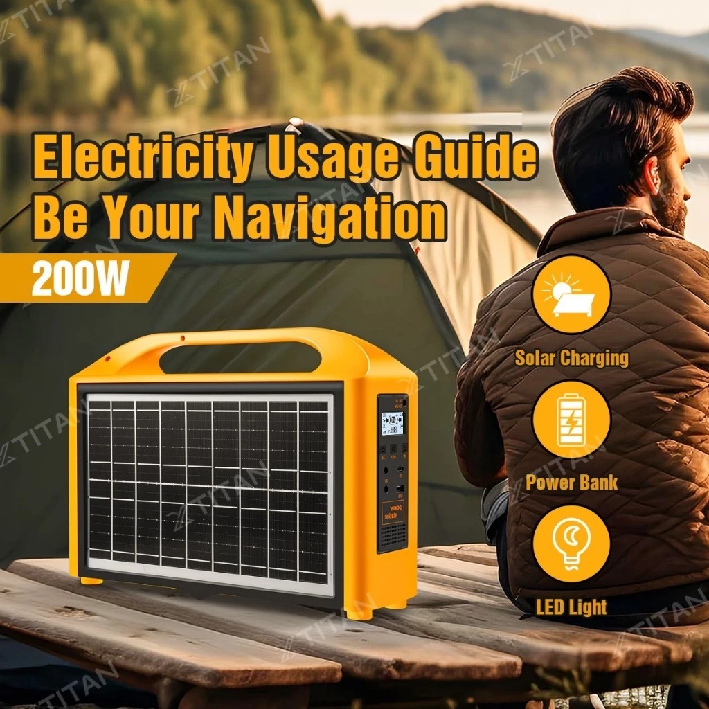 DeWalt 2 In 1 Camping Power Station + Solar Charging Panel Outdoor Portable Solar Generator Power - Image 7