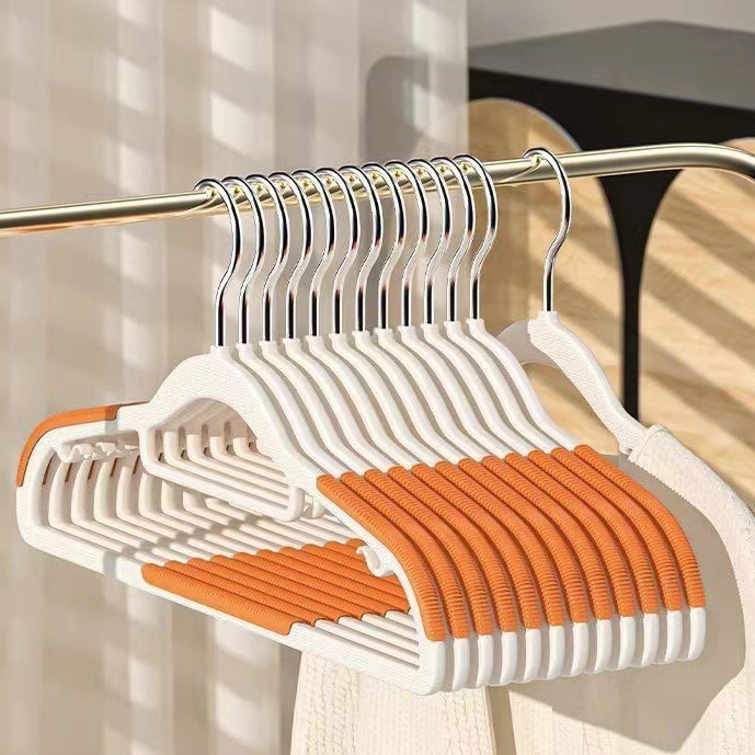 Flocking Clothes Hanger Non-slip Clothes Drying Rack High-end Clothes Hanger - Image 2