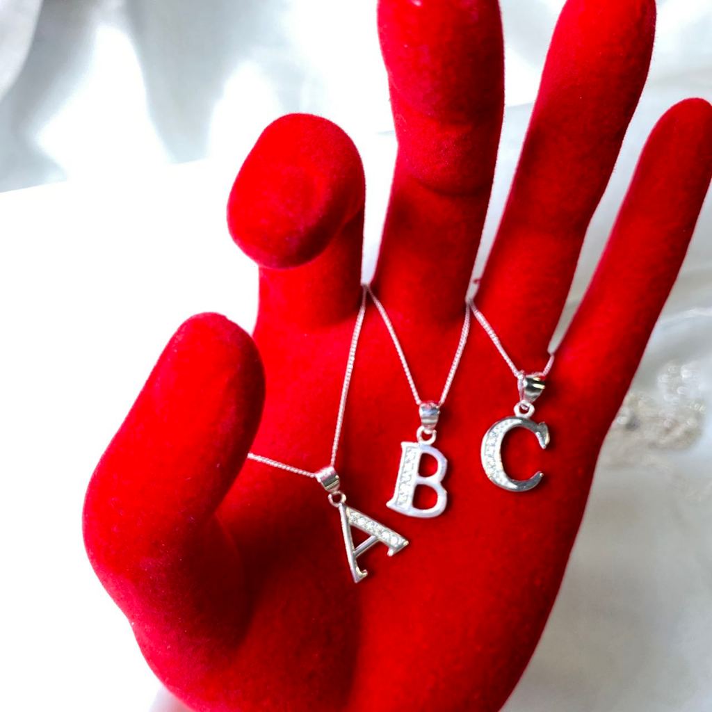 （ LOVYE ) silver Jewelry 92.5 Italy  Jewelry Chain Lss letter pendant A to Z silver  necklace - Image 2