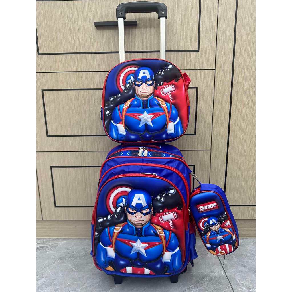 2026 NEW 16" 3D HIGH QUALITY  3IN1 TROLLEY BAG FOR KIDS BOYS WATERPROOF — view 7