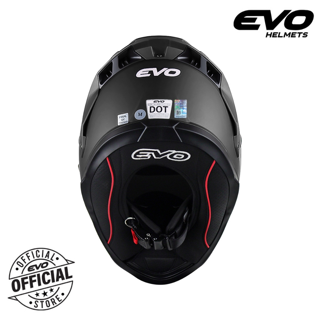EVO XT-300 Plain Full Face Dual Visor Helmet Motorcycle With Free Clear Lens — view 6