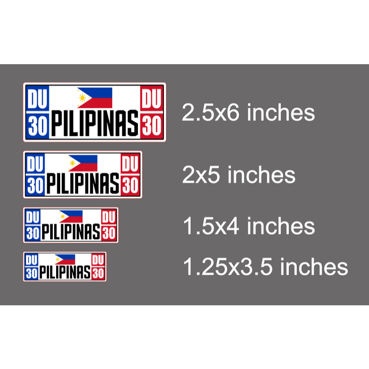 DU30 / BONG BONG Decal Sticker (plate style) - Waterproof, Vinyl, Outdoor, DUTERTE — view 3