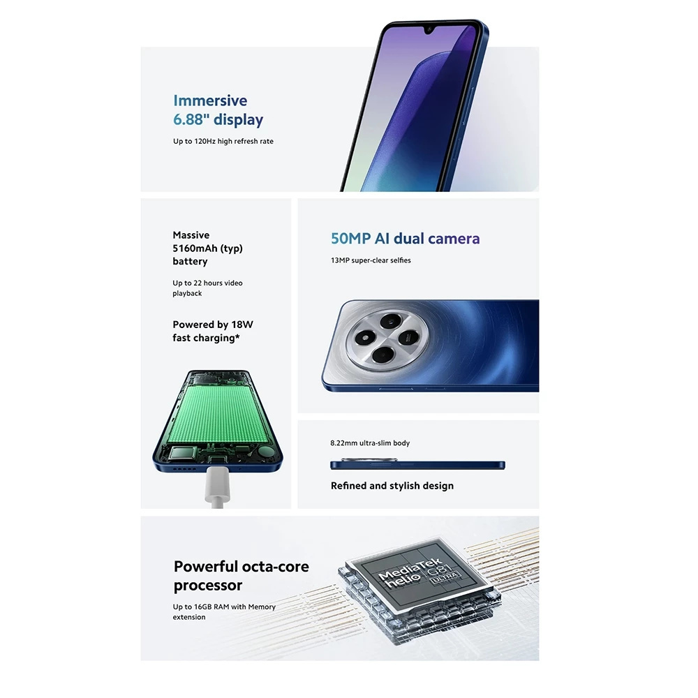 Xiaomi Redmi 14C 5G Smartphone 8GB+256GB RAM + ROM | MediaTek Helio G81-Ultra - Image 2