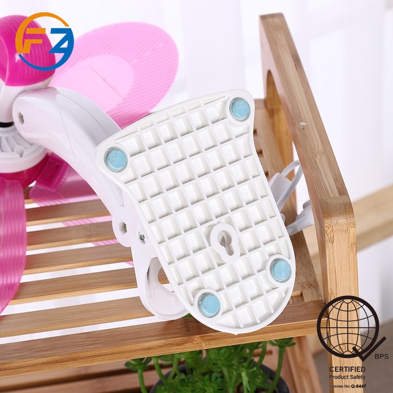 FZ 5 Blends/4 Blends  Fan Home Electric Fan W/ Clip, Clover Fan Anti-Heat Portable Clip Electric Fan - Image 3