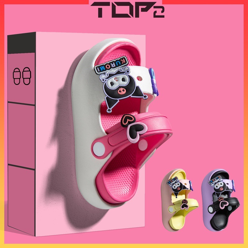 [TOP2] Kids Sandals Summer Kuromi Thick Soft Soles Anti-Slip Sandals for boys girls Toddler - Image 2