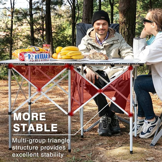 Foldable Camping Chair and Table Set with Carrying Bag Portable Equipment for Camping/Picnic/Outdoor - Image 4