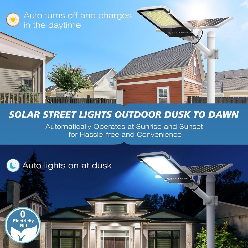 Gold Star LED Solar Street Lights Outdoor IP67 Solar Lights Outdoor Waterproof Automatic With Remote - Image 7