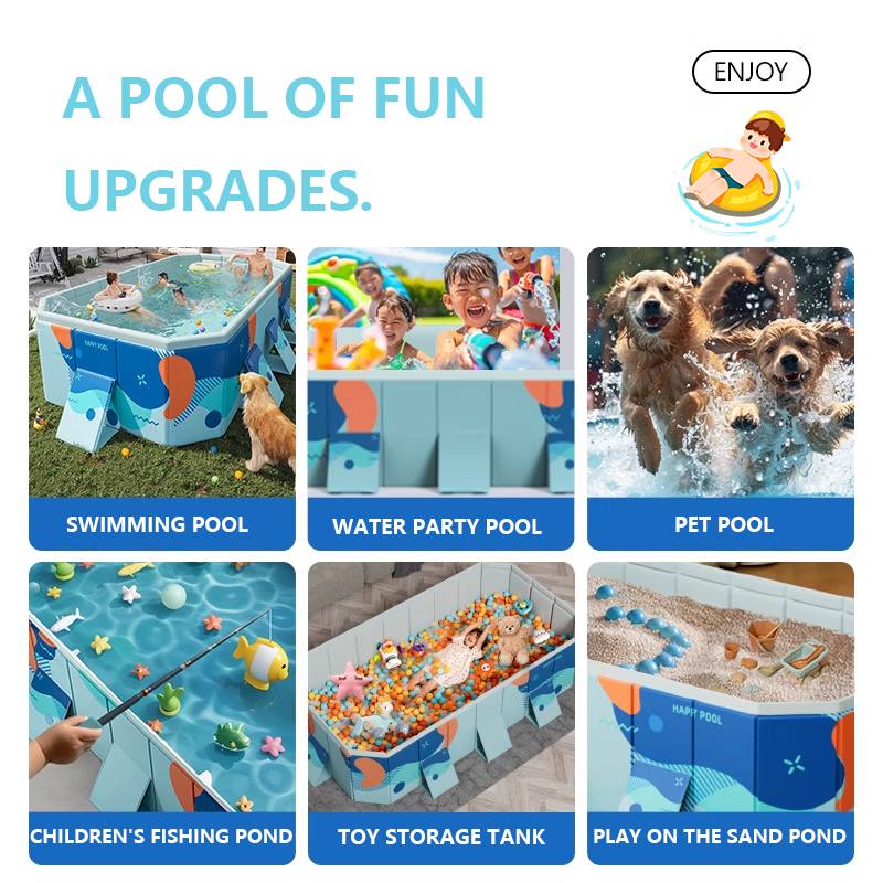 Non-inflatable Foldable swimming pool Children adult swimming pool Family outdoor large bracket pool - Image 2