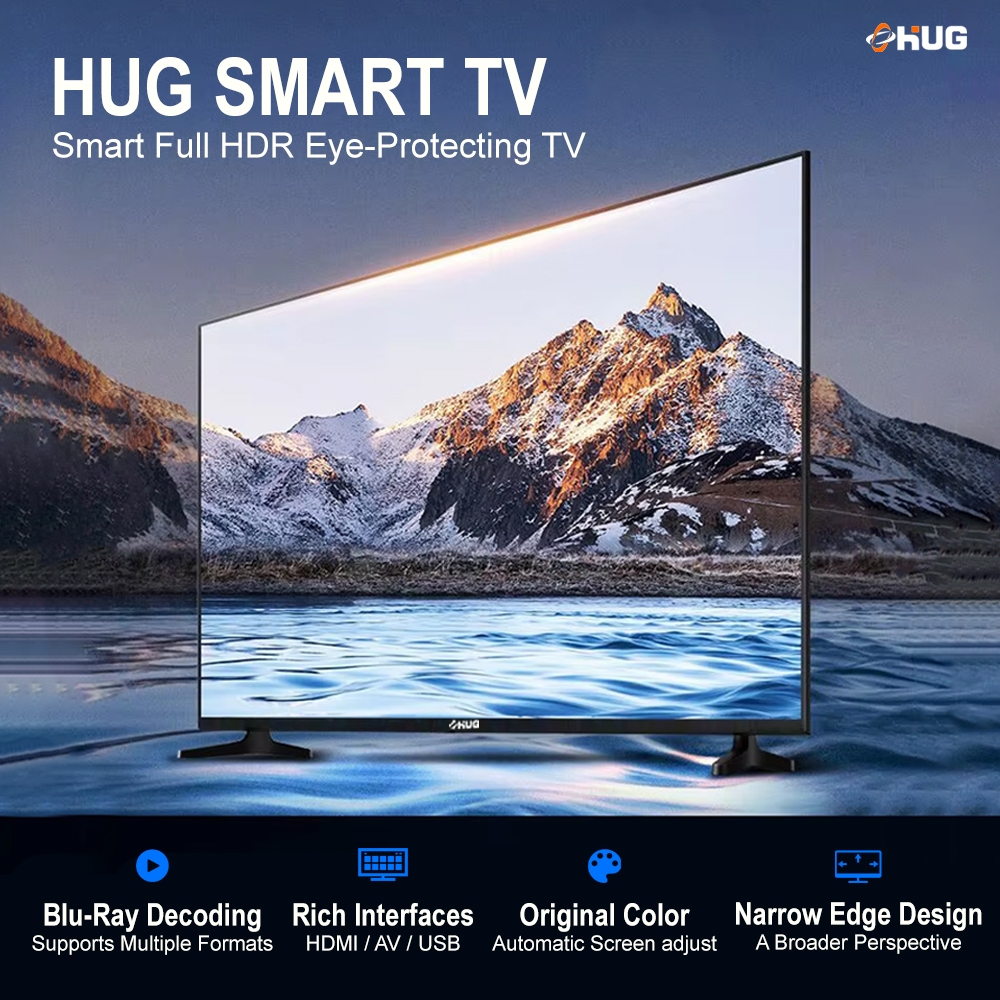 HUG 32 Inches Smart TV Android 15 Digital TV Netflix Youtube 1080p HD Resolution Frameless LT32 - Image 2