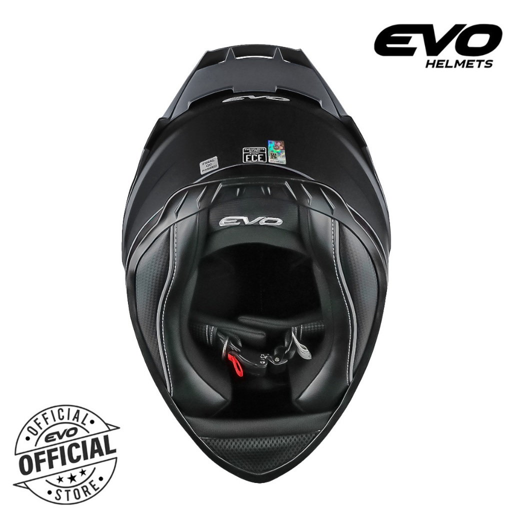 EVO GT-PRO Plain Full Face Dual Visor Helmet Motorcycle With Free Clear Lens - Image 4