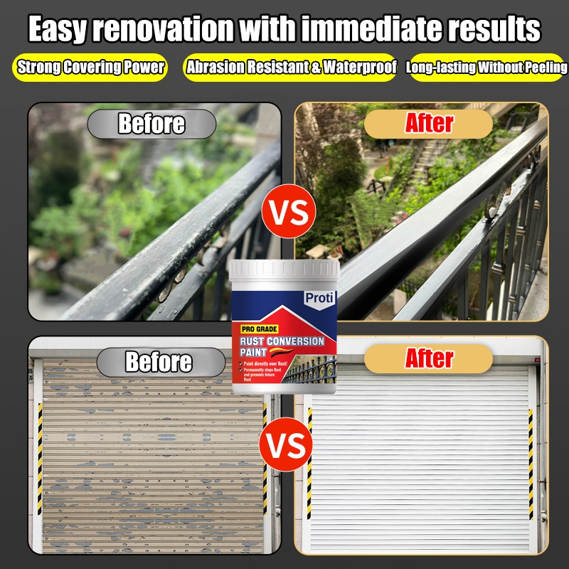 German Rust Paint for Metal Converts Rust Metal Steel Anti-Corrosion Rust Remover Anti-Rust Primer — view 4