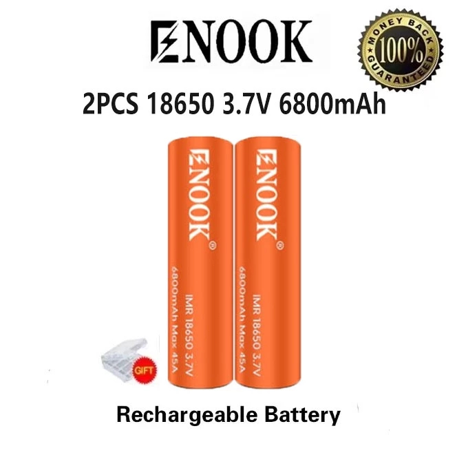 Enook 18650 Rechargeable Li-Ion Battery 3.7V with Multiple Capacity ...