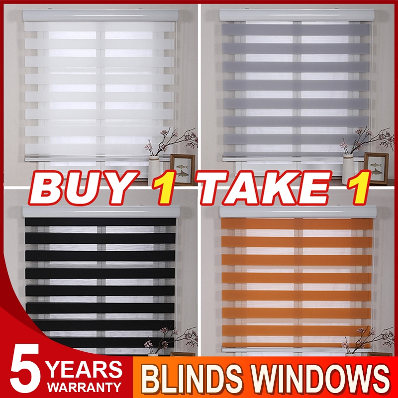 Eone Home 60/80/100/120/140/150 Width Curtain Blinds For Window Korean Venetians Duo Roller Blinds