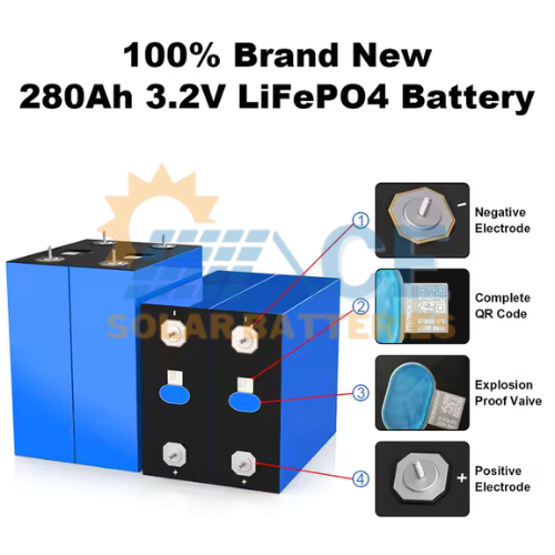 EVE 280AH Brandnew 100% Prismatic LifePO4 Battery 3.2V Lithium Iron Cells (4PCS MAX PER ORDER) — view 5