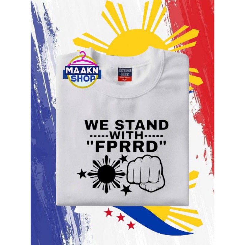 WE STAND WITH FPRRD DESIGN T-SHIRT COTTON CREWNECK HIGH QUALITY UNISEX COD... - Image 5