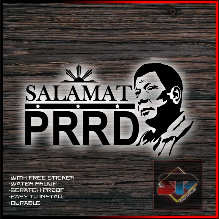 Maraming Salamat PRRD - Salamat Pangulong Duterte Decals Cutout Stickers SP DECALS - Image 2