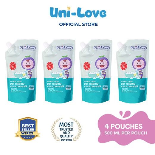 UniLove Baby Bottle Cleanser 500ml Pack of 4