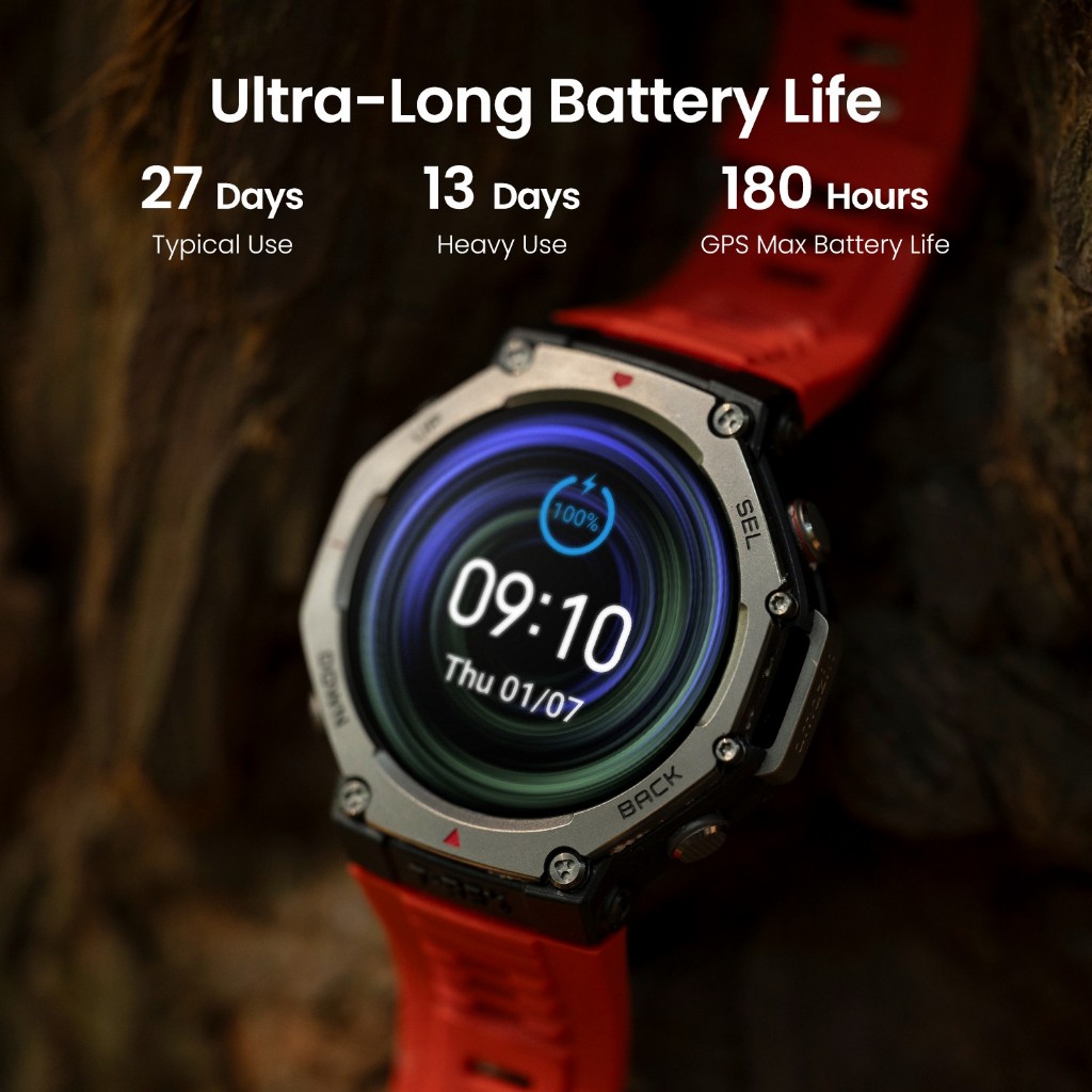 [Outdoor] Amazfit T-Rex 3 Smartwatch AMOLED Dual-Band GPS Offline Map 45m Free Diving 27Days Battery - Image 3