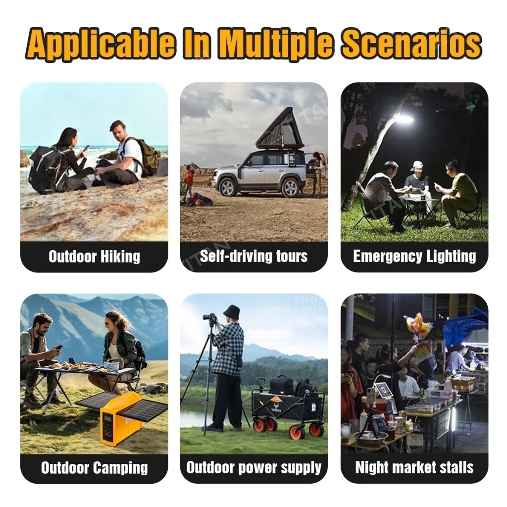 DeWalt 2 In 1 Camping Power Station + Solar Charging Panel Outdoor Portable Solar Generator Power - Image 6