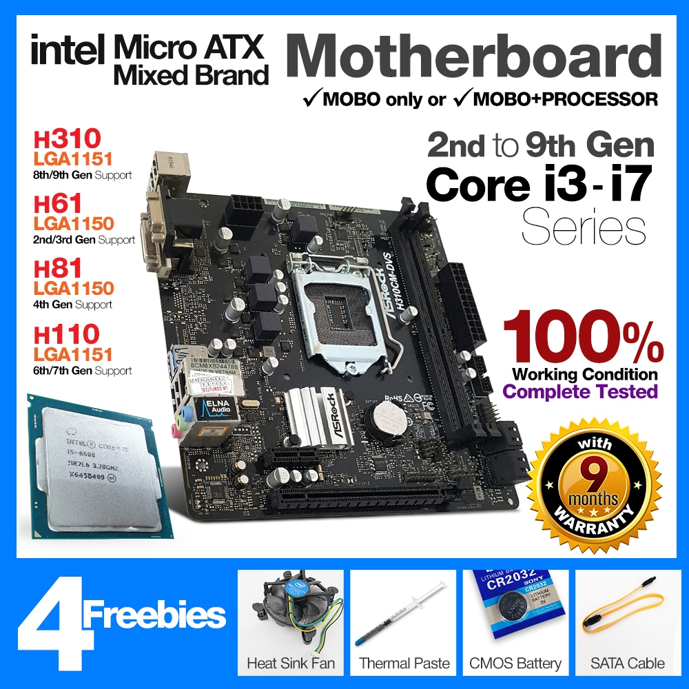I3 2130 I3 2nd Generation Processor Supported Motherboard Intel