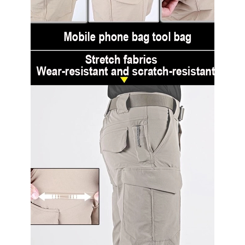 ZITY【Ready Stock】Mens Waterproof Cargo Shorts with Pockets Cargo pants 6 pocket cargo short - Image 3