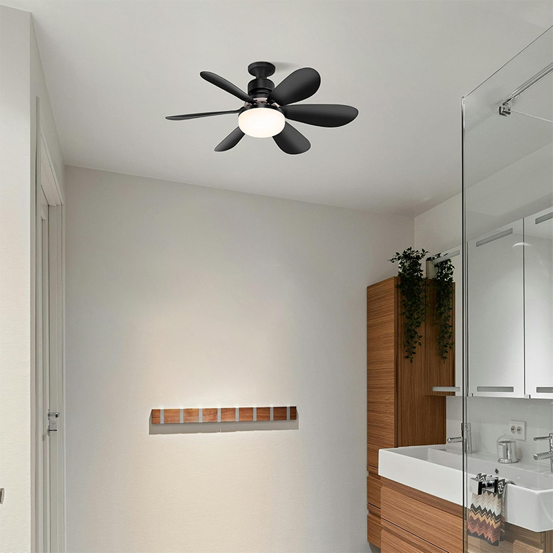 Fandis Black Rotate Ceiling Fan Lights With Remote E27 Tri-color 30 Watss Dimming LED Light - Image 5