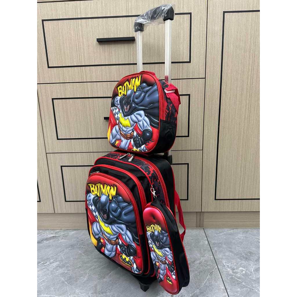 2026 NEW 16" 3D HIGH QUALITY  3IN1 TROLLEY BAG FOR KIDS BOYS WATERPROOF — view 2