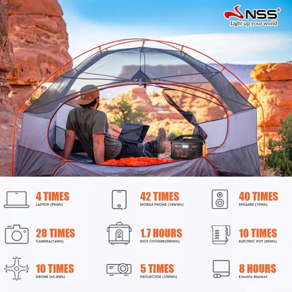 nss 300w 80000mAh Large Capacity Power Station multi-functional Portable Solar Generator - Image 6
