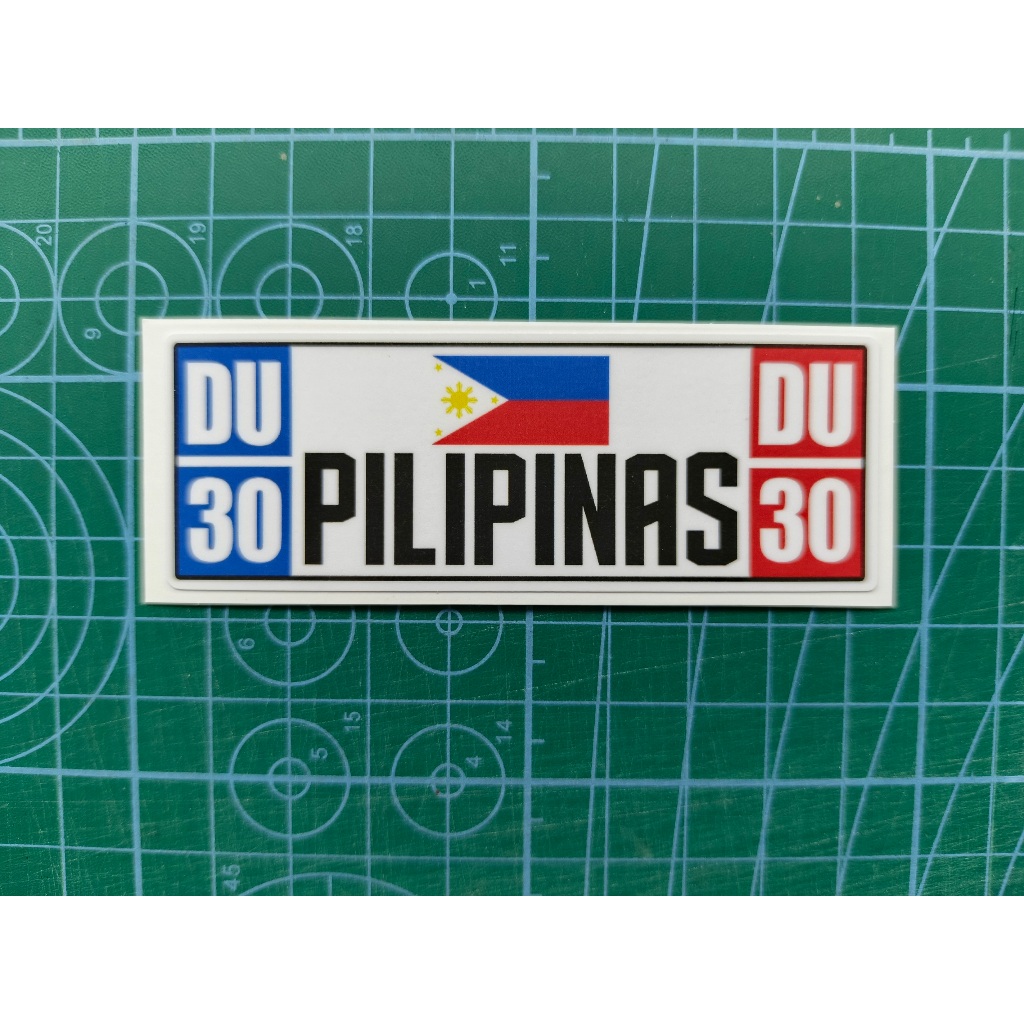 DU30 / BONG BONG Decal Sticker (plate style) - Waterproof, Vinyl, Outdoor, DUTERTE