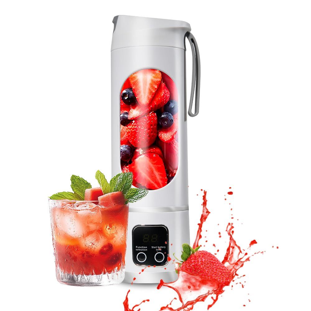 【Free Gift】Portable Juicer 12 Blade Head 3 Gears Adjustable Double Cover Design Long-lasting - Image 8