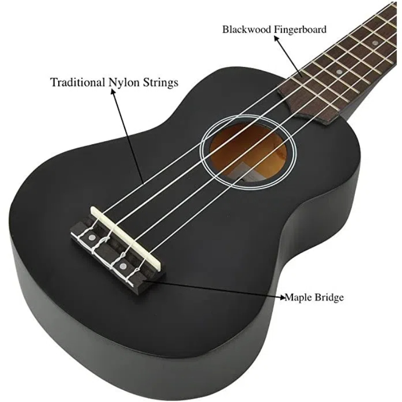KAWES 21inch Ukelele Soprano 4-String Spruce Basswood Guitar for Kids Beginner Adults With Free Gift - Image 4